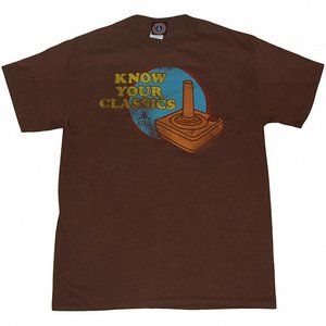 ATARI Know Your Classics T-Shirt Brown Sz. Medium *EUC